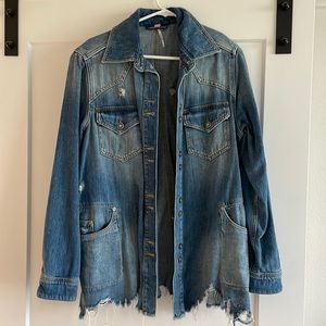 Free People denim shirt jacket
